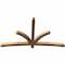 Ekena Millwork Davenport Timber Gable Bracket, Western Red Cedar, 84"W x 49"H x 3 1/2"D x 3 1/2"F, 14/12 Pitch GBW084X49X0404DAV00SWR - alternate 4